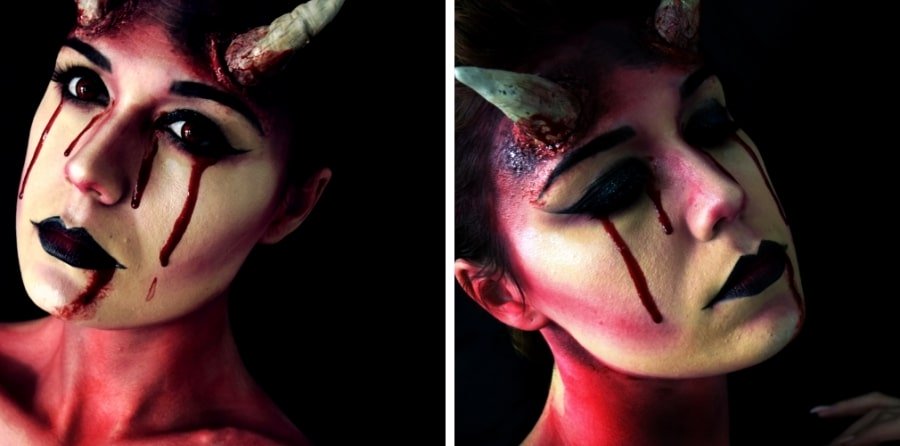 maquillage demon halloween tutoriel